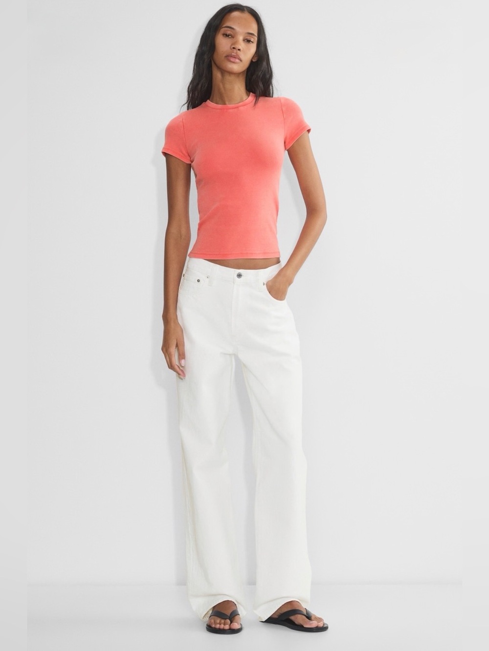Aritzia HomeStretch Rib Crew Tee